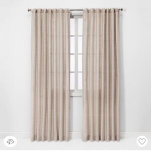 New Pair of Threshold Light Filtering Linen Curtains